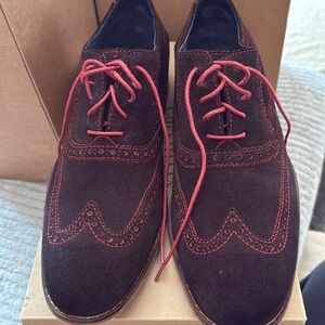 Cole Haan air Colton wingtip dark brown suede size 13